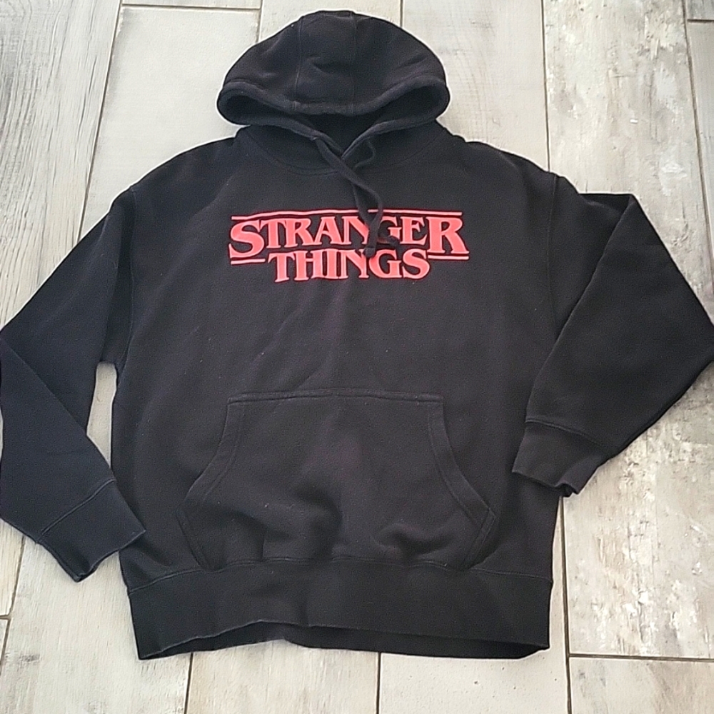 Unknown Source (stranger things) black hoodie size large #sh
